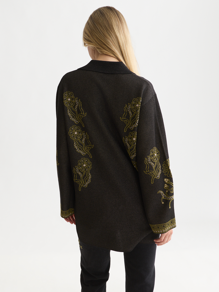 Jacquard knitted tunic