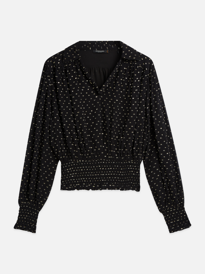 Fil coupe smocked top