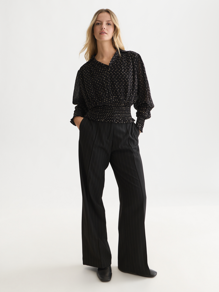Fil coupe smocked top