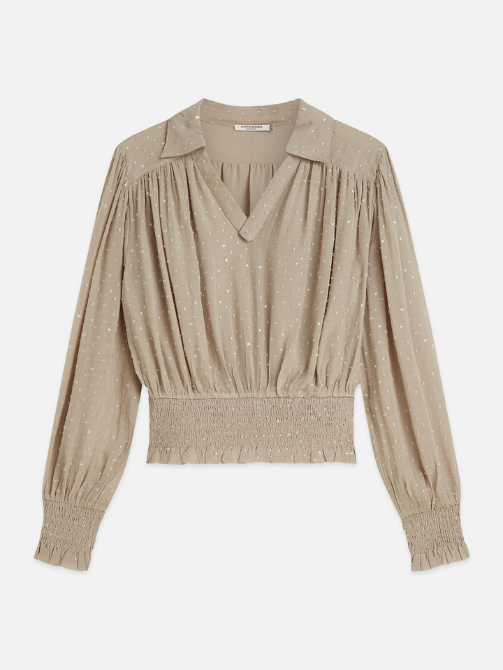 Fil coupe smocked top