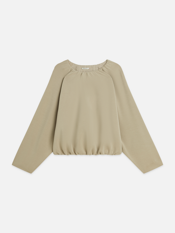 Gathered tencel sweatshirt