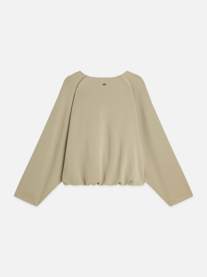 Gathered tencel sweatshirt