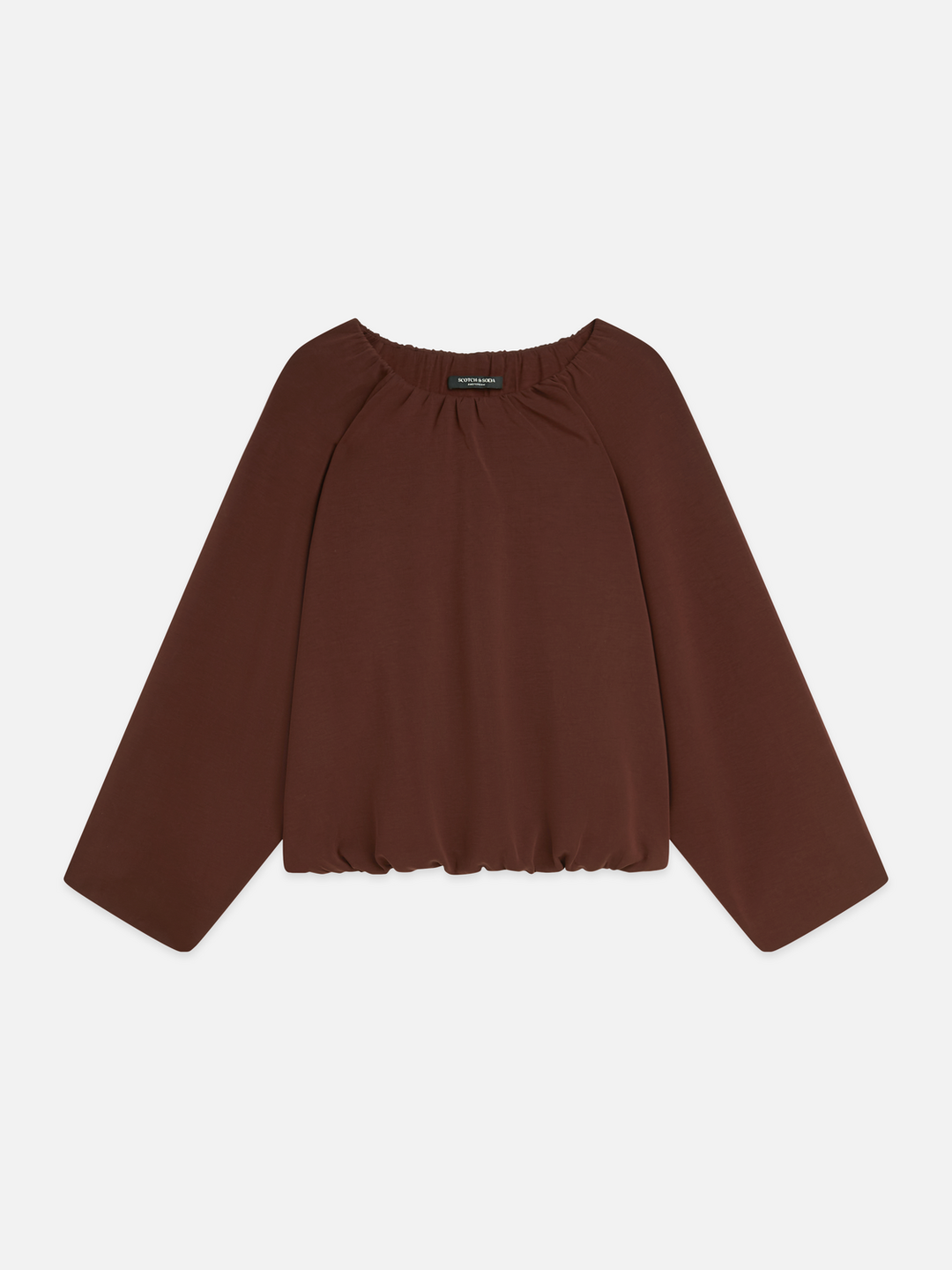 Gathered tencel sweatshirt