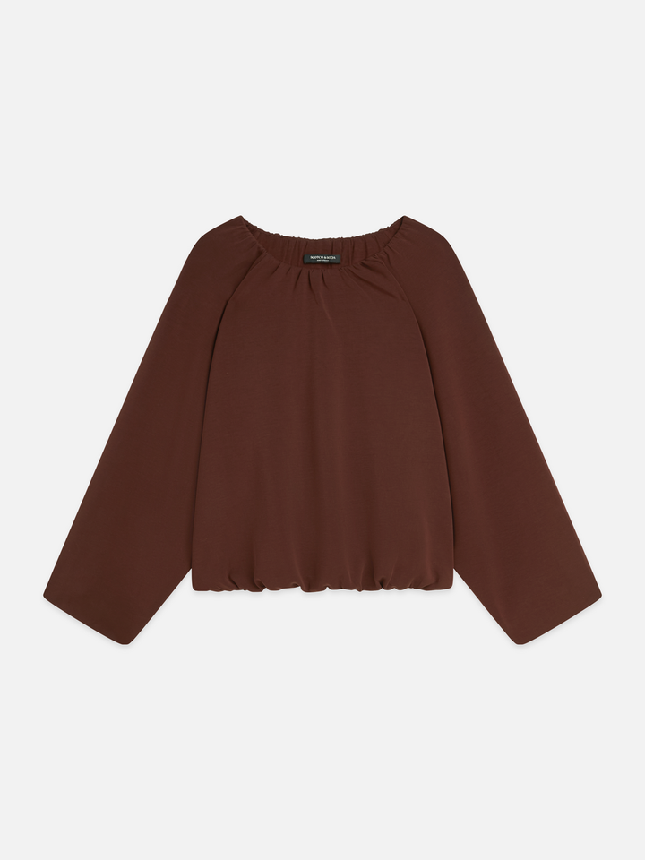 Gathered tencel sweatshirt