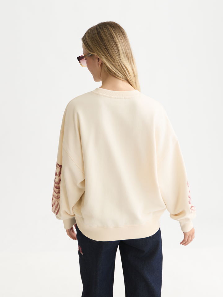 Front artwork oversized-fit sweatshirt