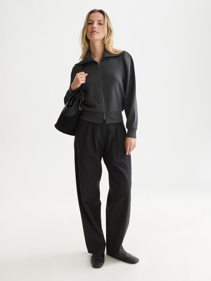 Zipped modal cardigan