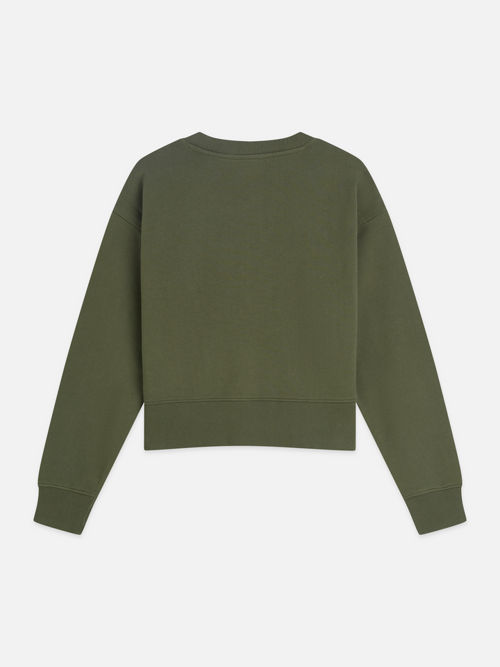 Ribon embroidery loose-fit sweatshirt