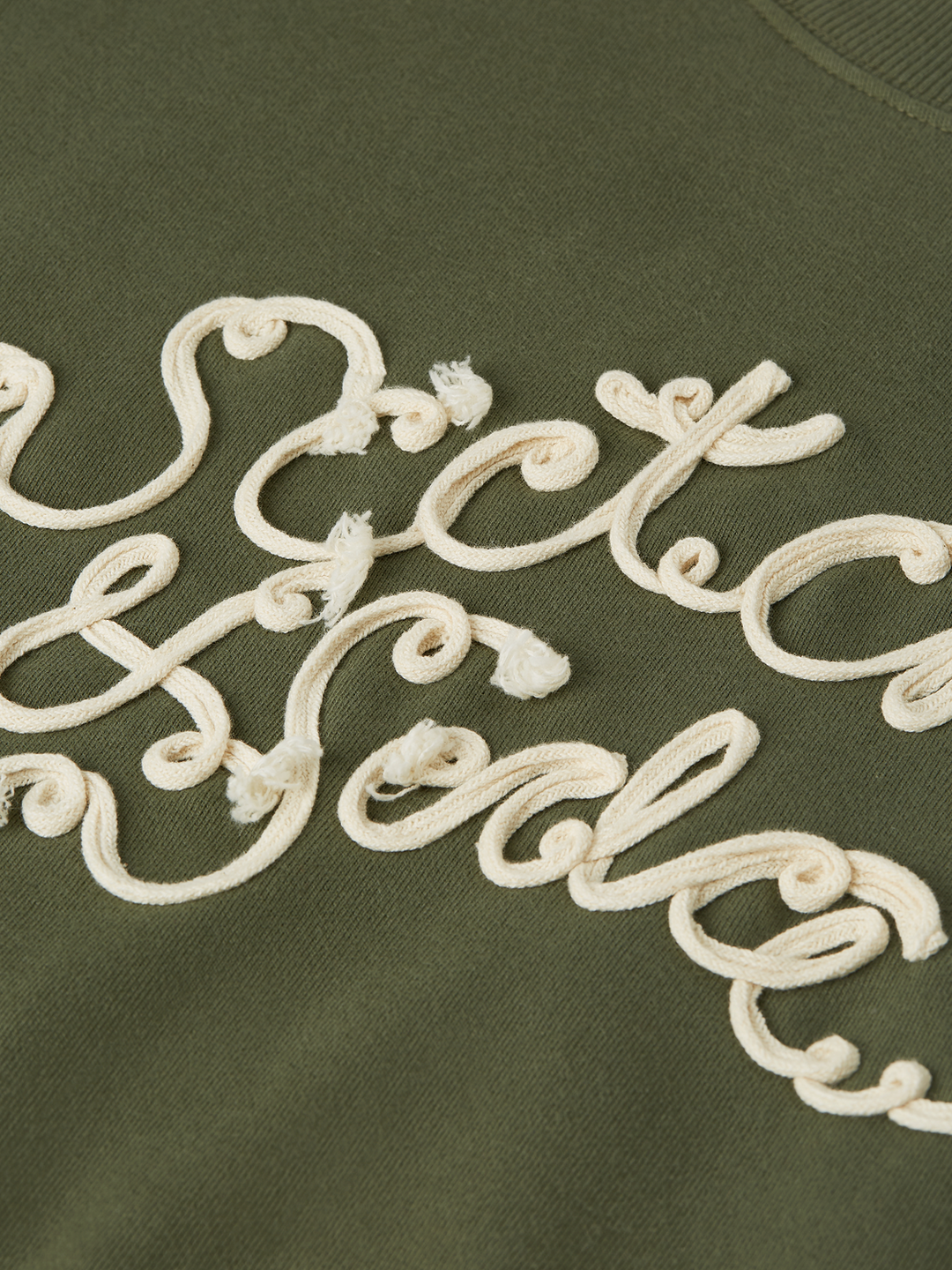 Ribon embroidery loose-fit sweatshirt
