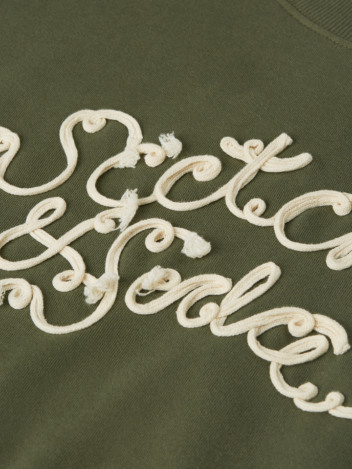 Ribon embroidery loose-fit sweatshirt