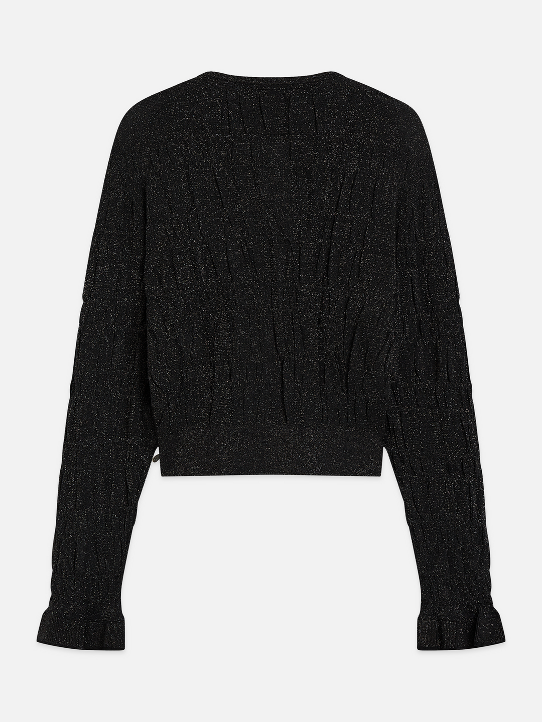 Smock stitch crew neck cardigan