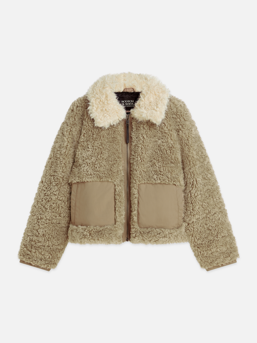 Faux fur short jacket