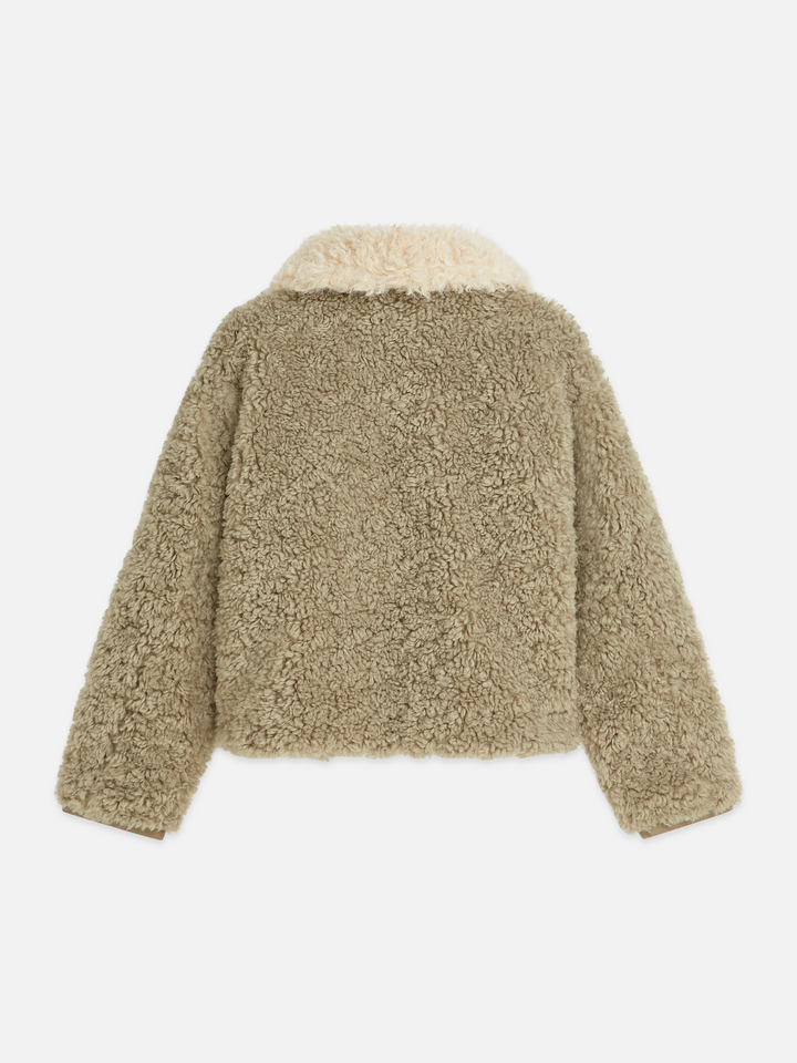 Faux fur short jacket