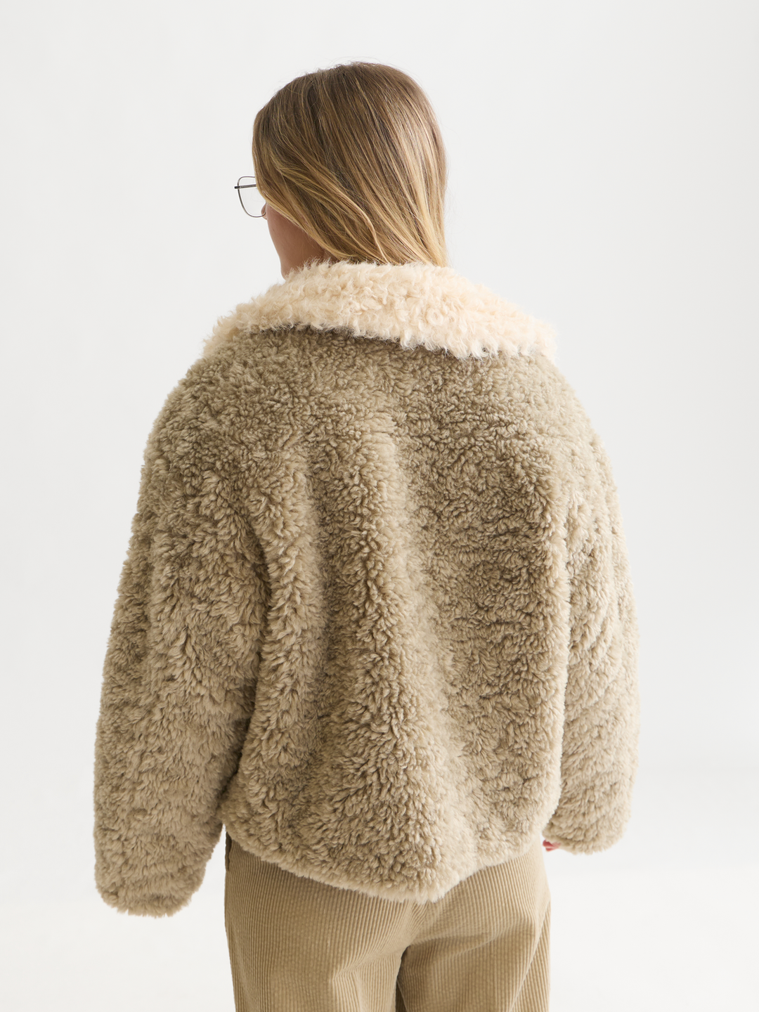 Faux fur short jacket
