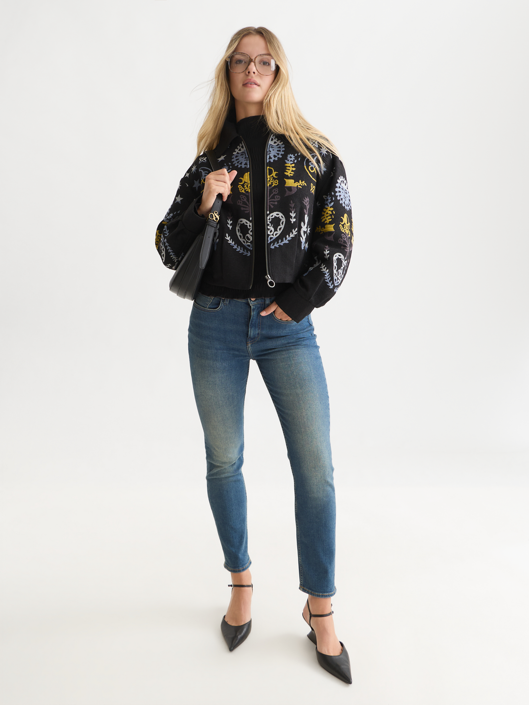 Jacquard short jacket