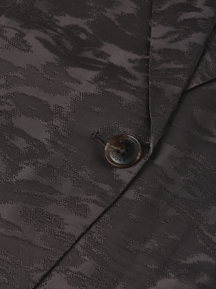 Jacquard relaxed single breasted blazer