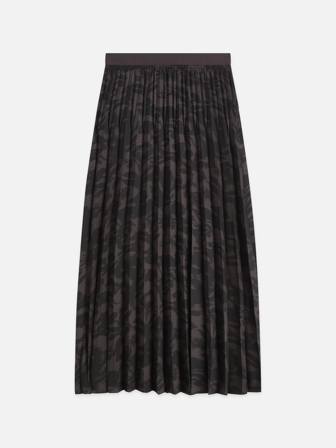 Printed pleated ankle length skirt