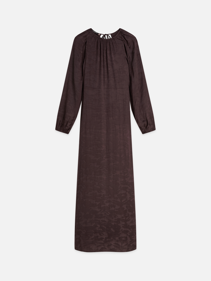 Jacquard open back maxi dress