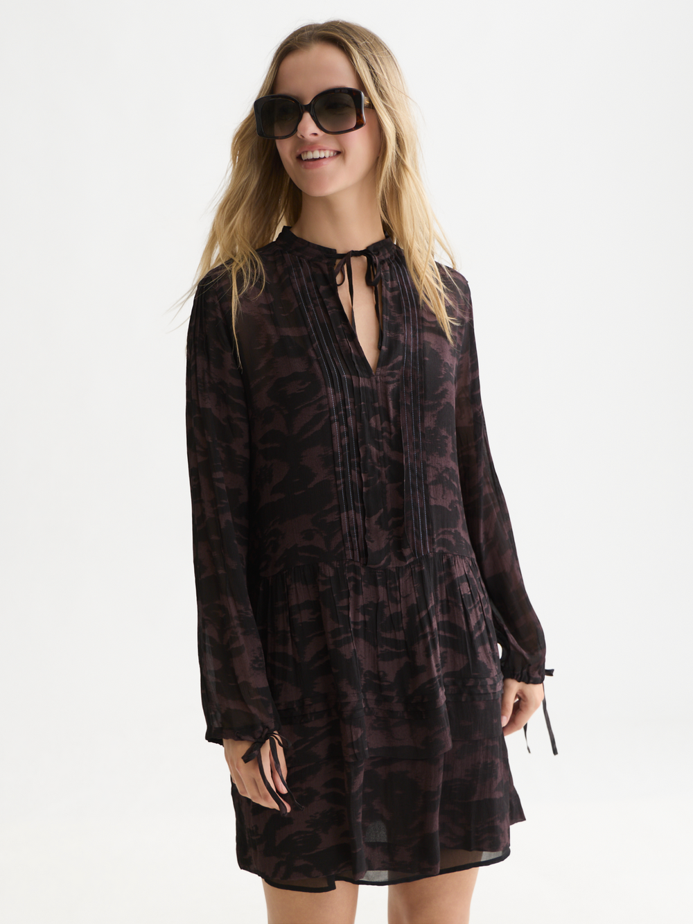 Printed mini dress