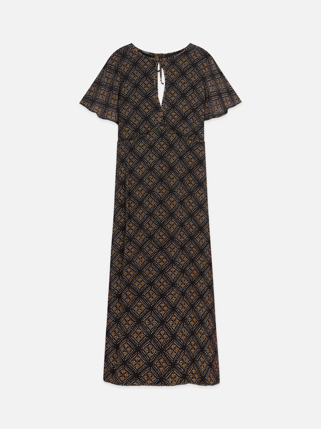 Printed chiffon ankle length dress