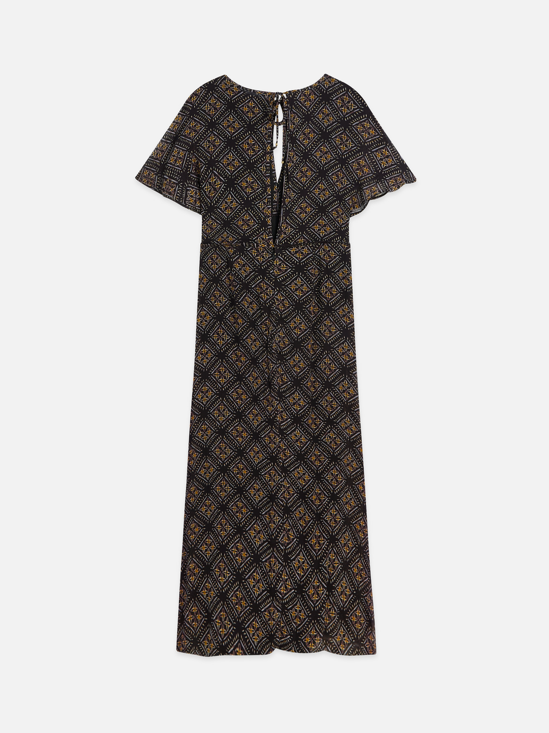 Printed chiffon ankle length dress