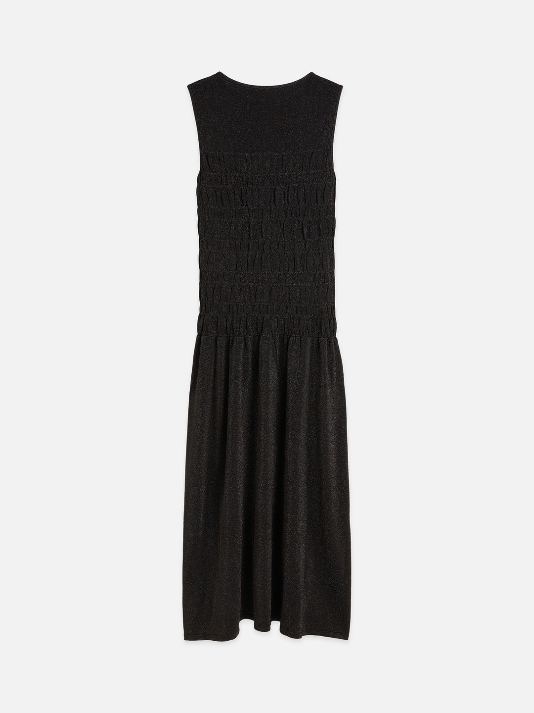 Smock stitch metallic knitted dress