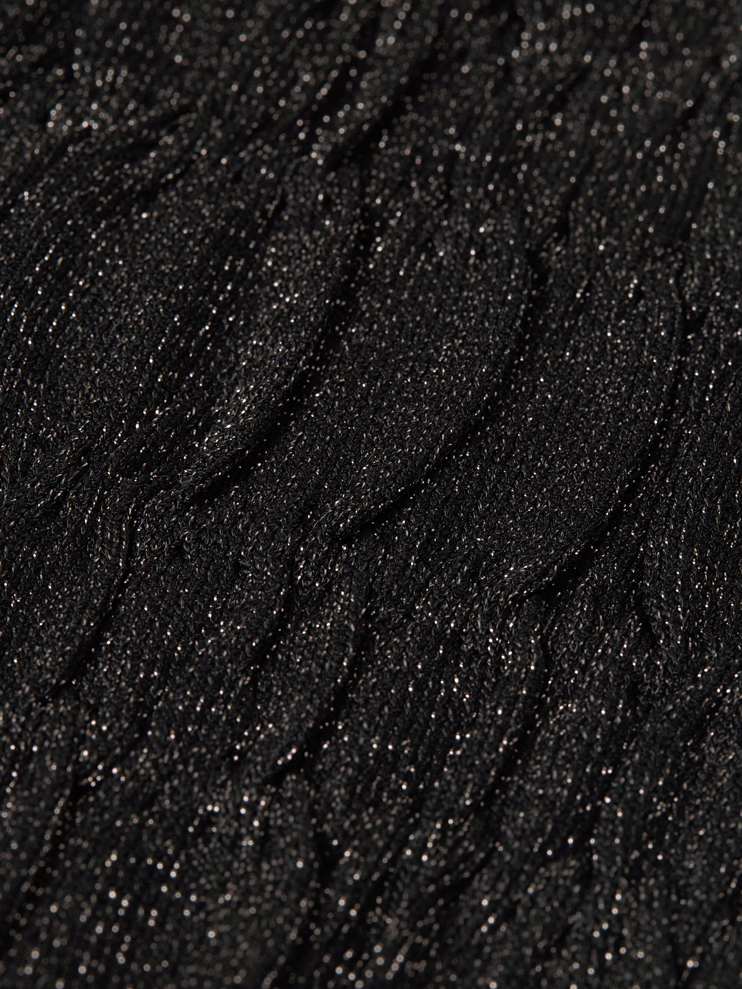 Smock stitch metallic knitted dress