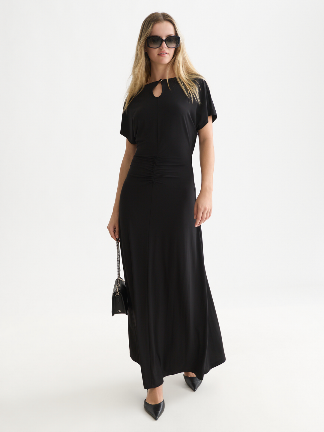 Ruched maxi dress