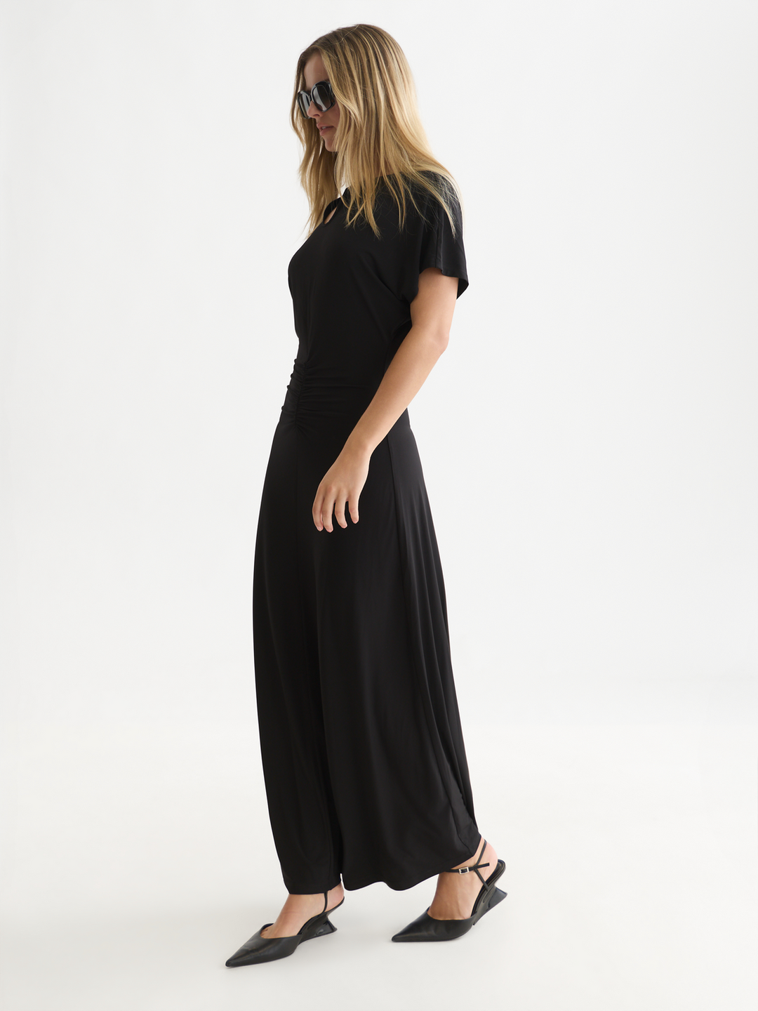 Ruched maxi dress