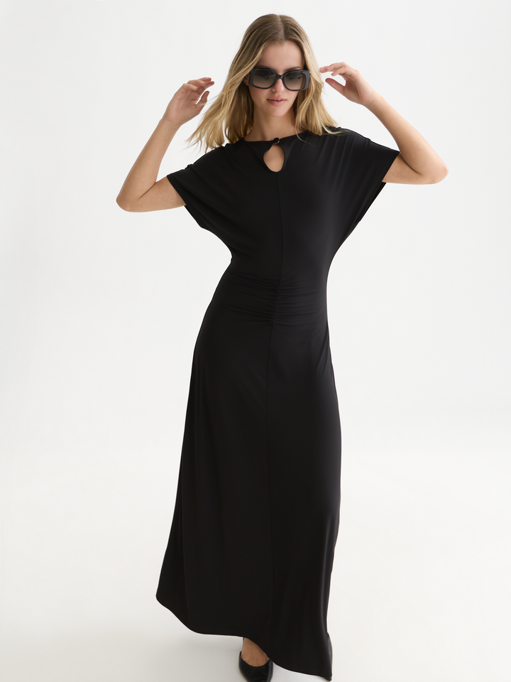 Ruched maxi dress
