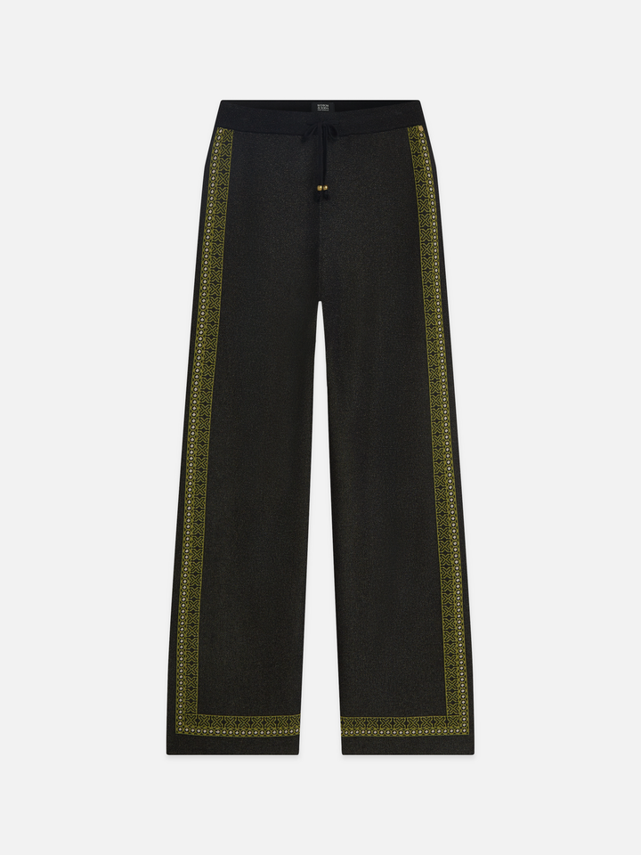 Jacquard knitted relaxed-fit trousers