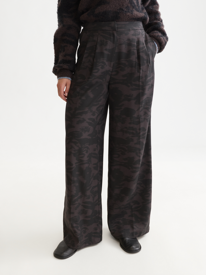 Eleni - high-rise wide-leg printed pants