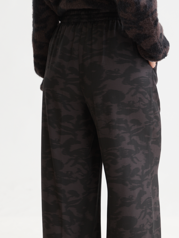 Eleni - high-rise wide-leg printed pants