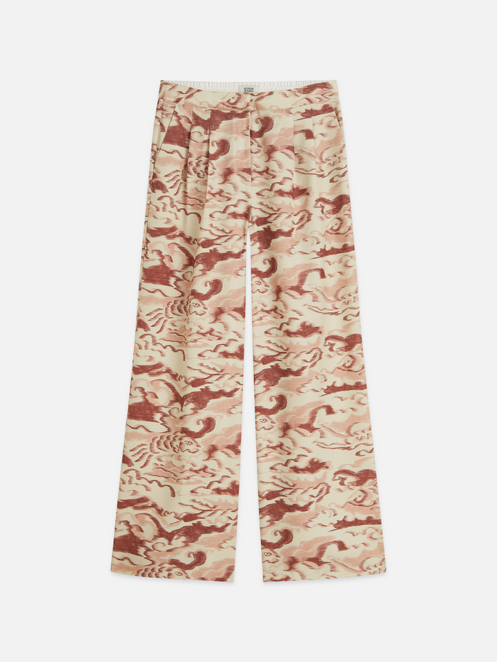 Eleni - high-rise wide-leg printed pants