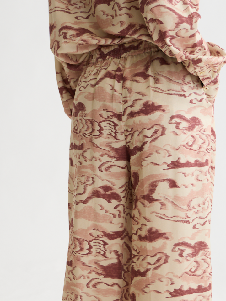 Eleni - high-rise wide-leg printed pants