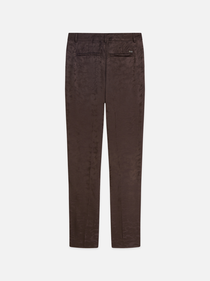 Isa - high-rise slim-leg jacquard pants
