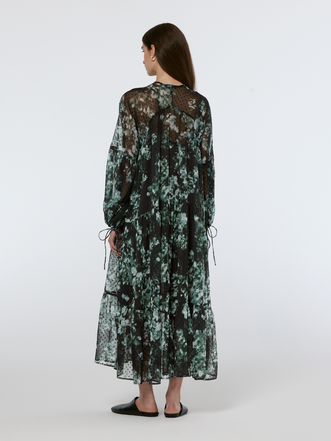 Printed Fil Coupe Maxi Dress