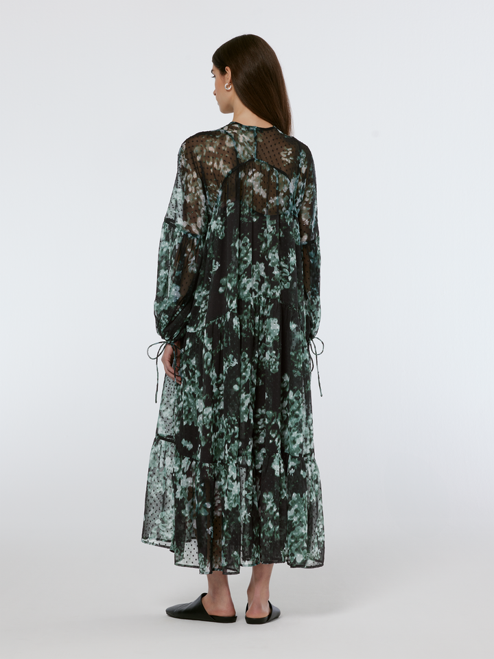 Printed Fil Coupe Maxi Dress