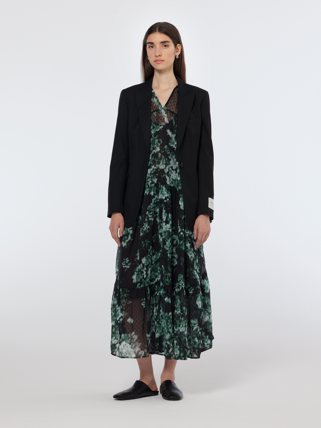 Printed Fil Coupe Maxi Dress