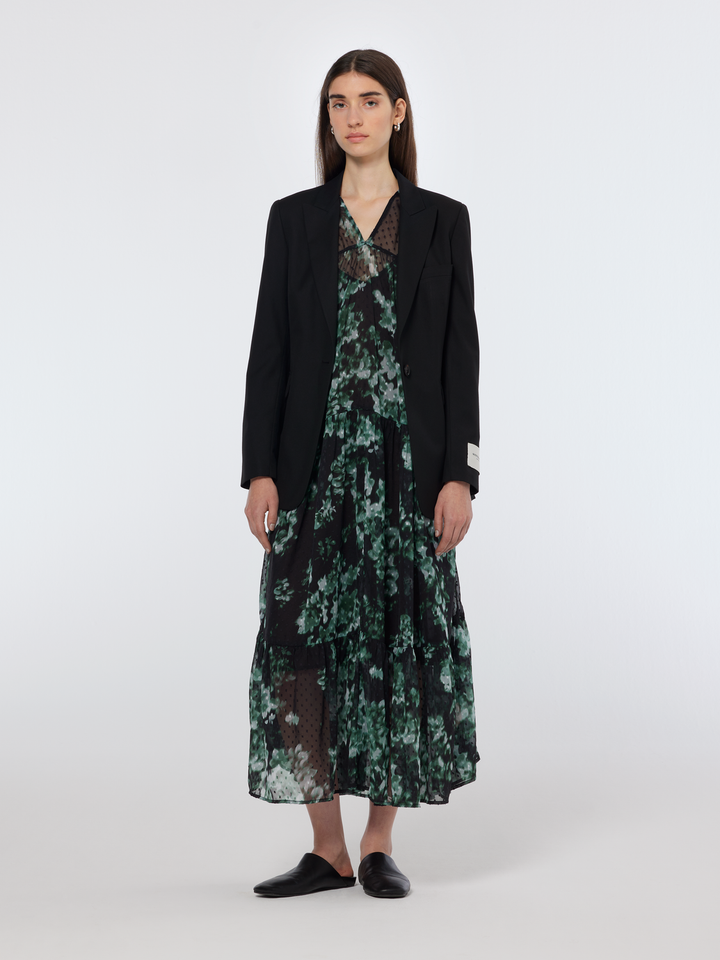 Printed Fil Coupe Maxi Dress
