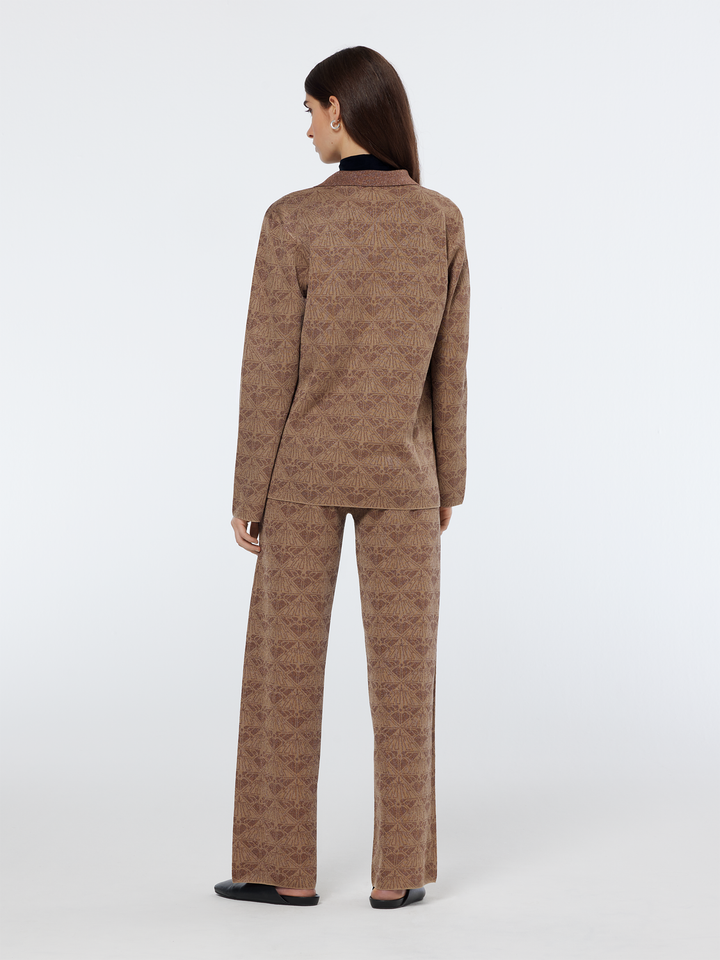 Monogram jacquard knitted jacket