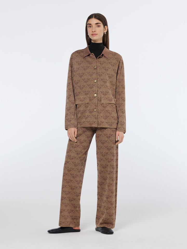 Monogram jacquard knitted jacket