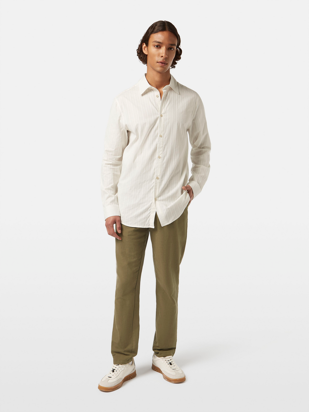Seasonal core-Warren cotton linen straight jogger