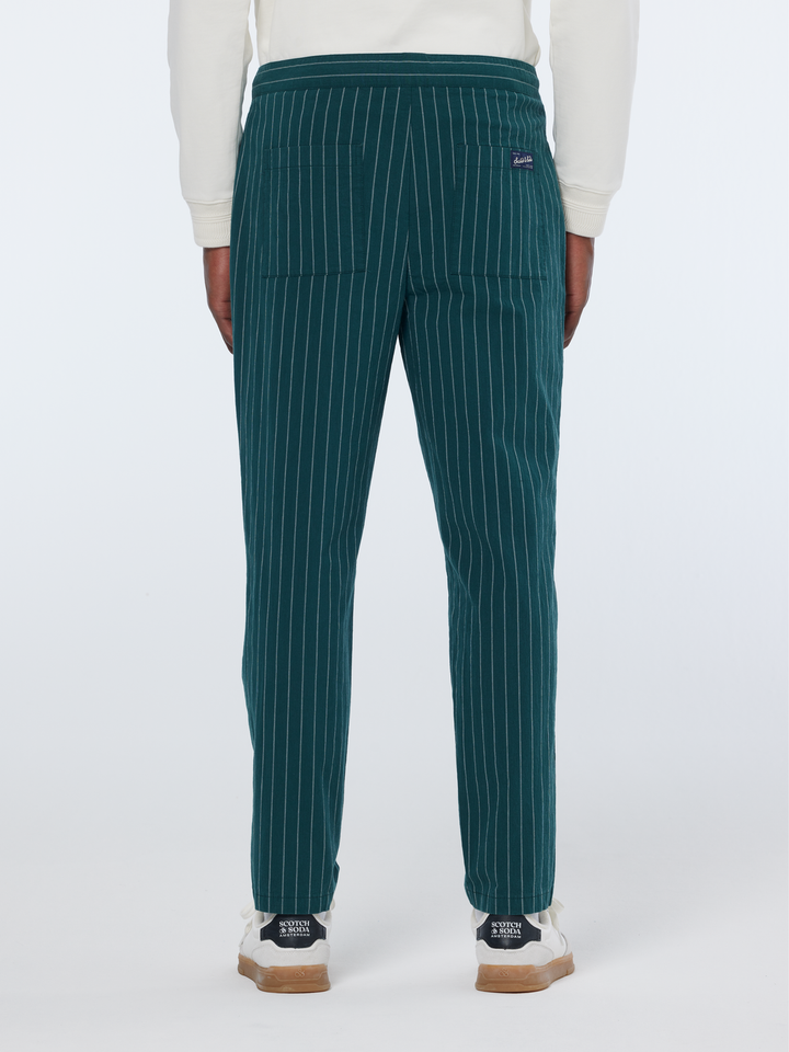 Fave - sporty cotton-blend pinstripe jogger