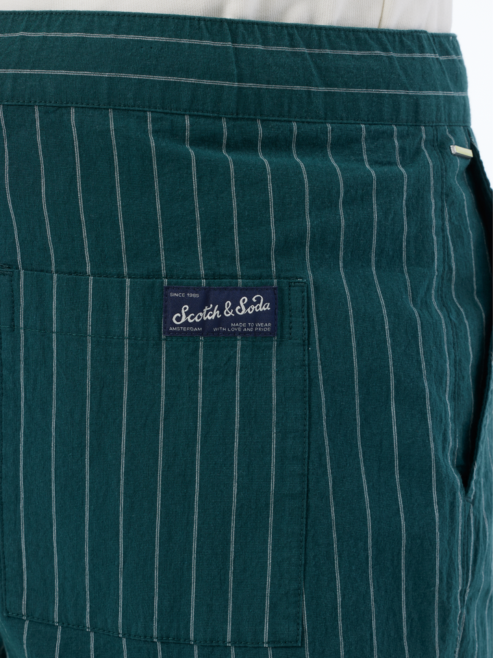 Fave - sporty cotton-blend pinstripe jogger