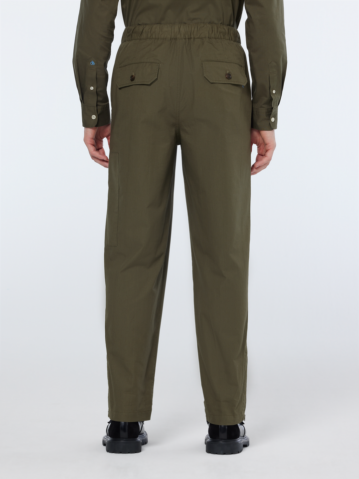 Straight fit cotton ripstop cargo pant