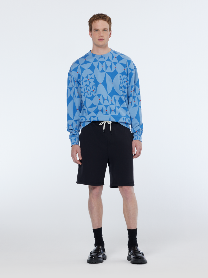 Regular-fit badge logo sweatshort