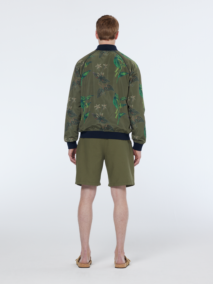 Seasonal core-Fave cotton linen relaxed fit bermuda
