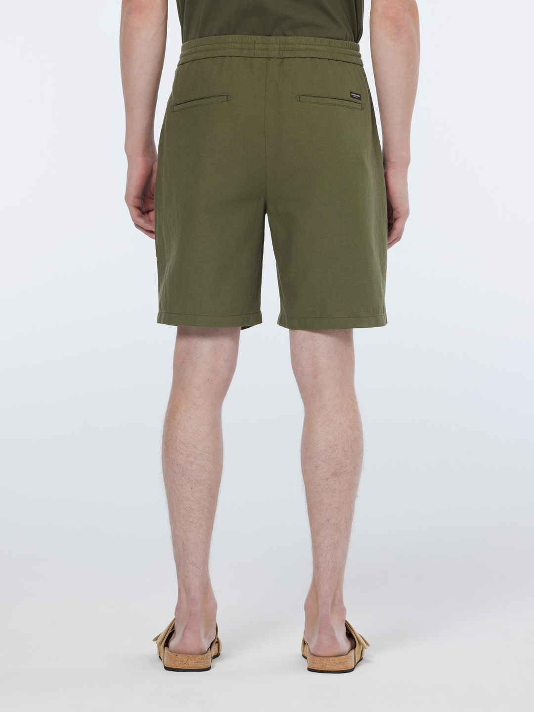Seasonal core-Fave cotton linen relaxed fit bermuda