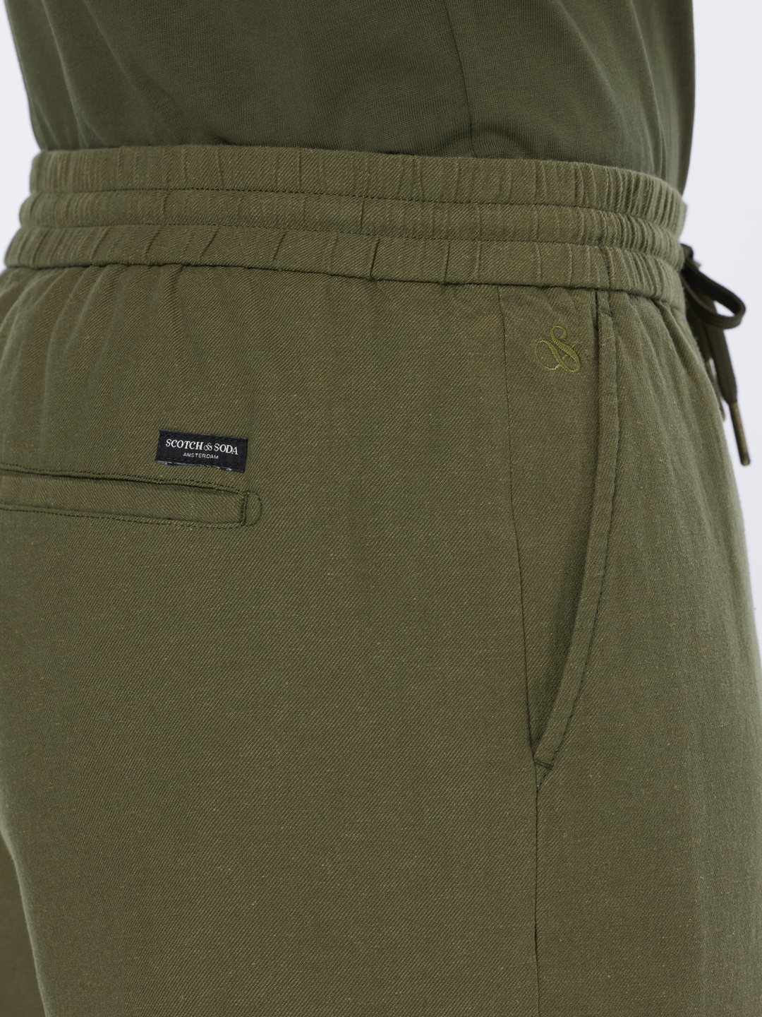 Seasonal core-Fave cotton linen relaxed fit bermuda