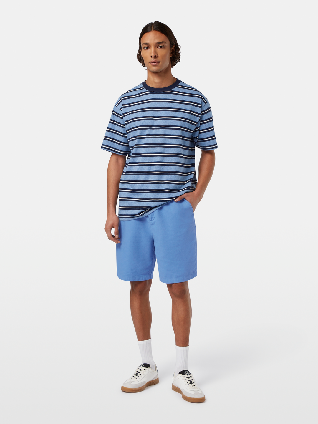 Seasonal core-Fave cotton linen relaxed fit bermuda